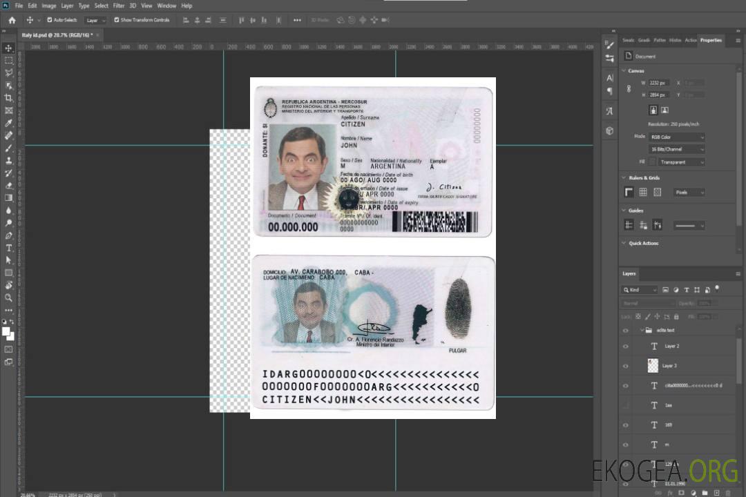 Modèle de carte d'identité argentine au format PSD, entièrement modifiable, avec toutes les polices, 2020 – présent template Modèle de carte d'identité argentine au format PSD, entièrement modifiable, avec toutes les polices, 2020 – présent template